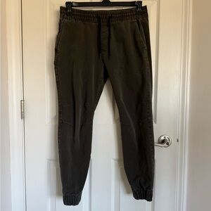 Men's Abercrombie and Fitch Crossover Jogger 4-way Stretch Pants Green Size S